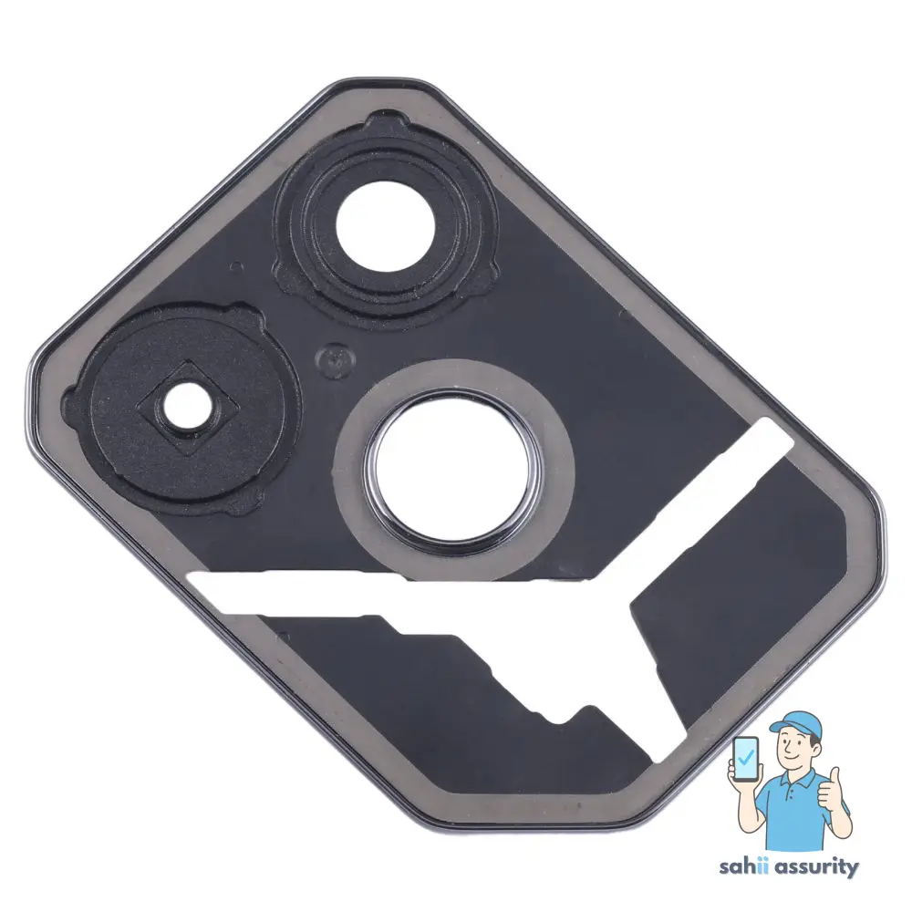 Camera Lens Glass with Frame for Tecno Pova 6 Black thumbnail